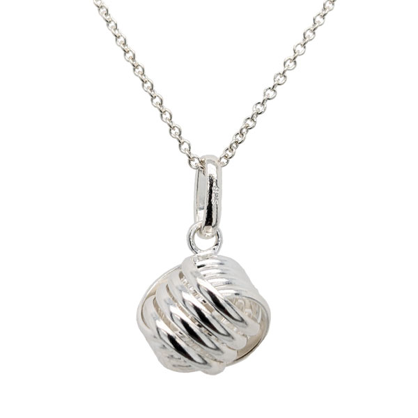 Silver sailors monkey's fist knot pendant on chain £25 from Sally Thornton Jewellery Blog on Knots from Thorntons Jewellers Kettering Northampton