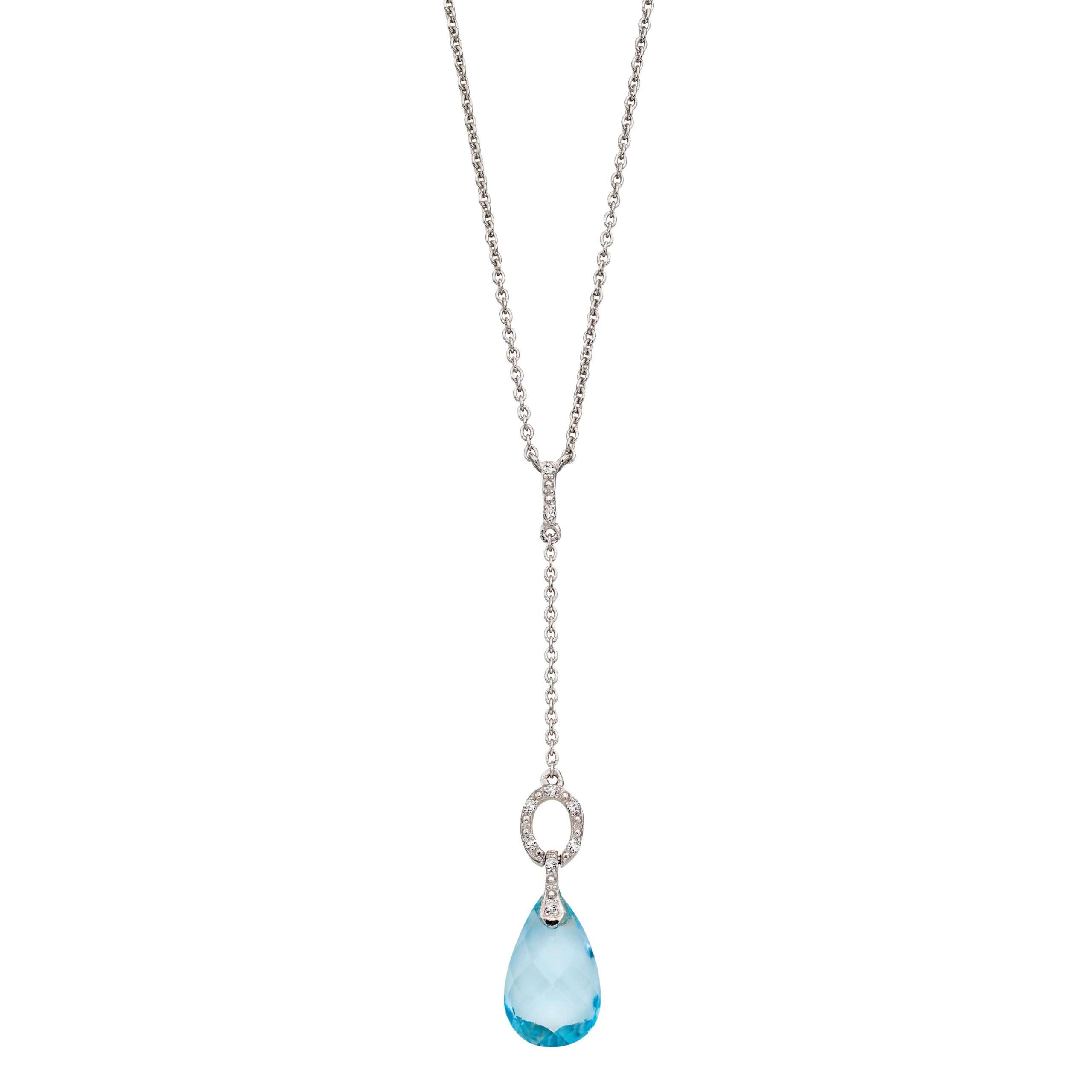 9ct white gold briolette topaz necklet on Sally Thorntons jewellery blog from AA Thornton Kettering Northampton 