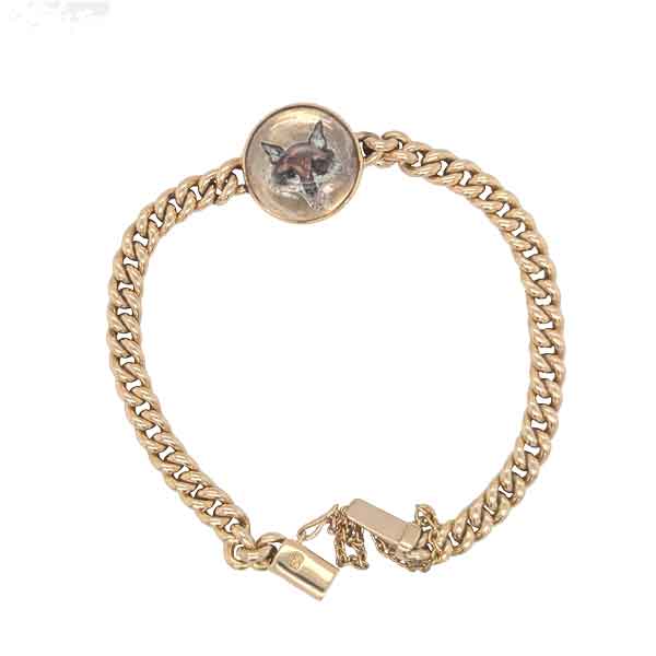 18ct “Essex” crystal fox head bracelet 