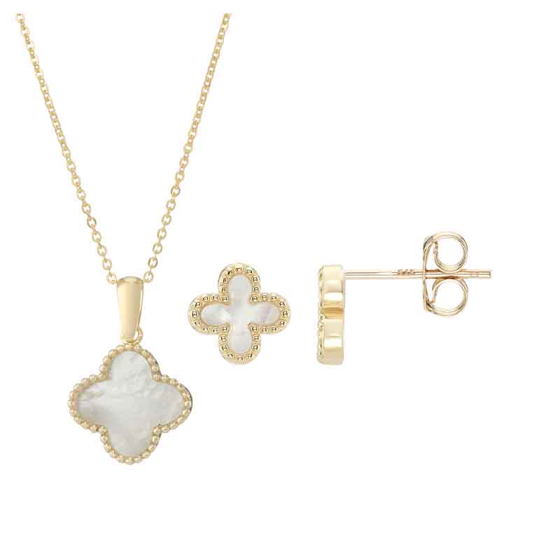 9ct white gold clover inspired diamond pendant on chain from Sally Thorntons Blog