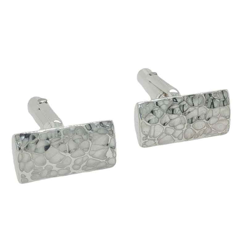 Handmade silver hammered cufflinks from Sally Thornton Gift Ideas Blog