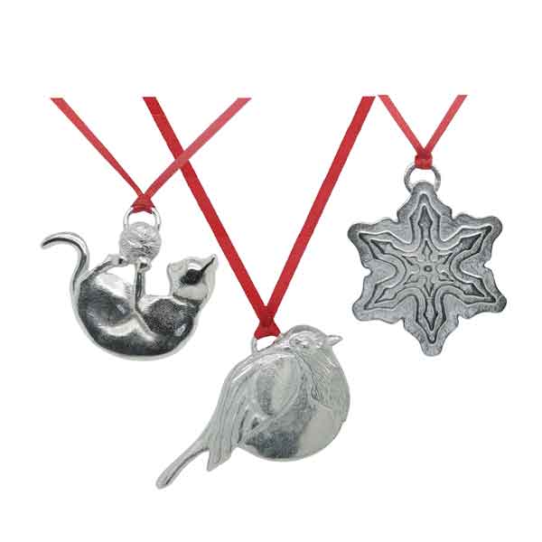 Pewter Christmas tree decorations from AA Thornton Blog Kettering