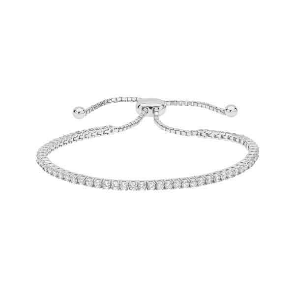 Sterling silver Diamonfire CZ toggle bracelet from Sally Thornton