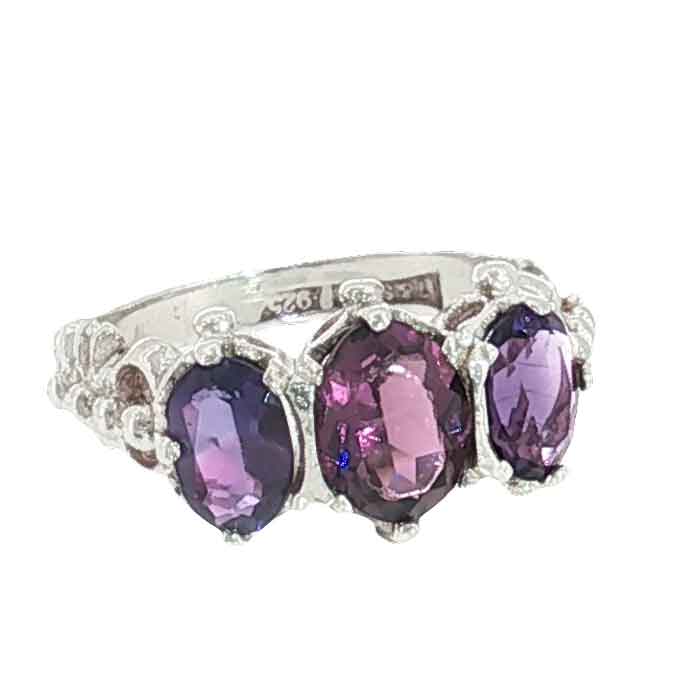 aa thornton Finished ring using 2 new amethysts