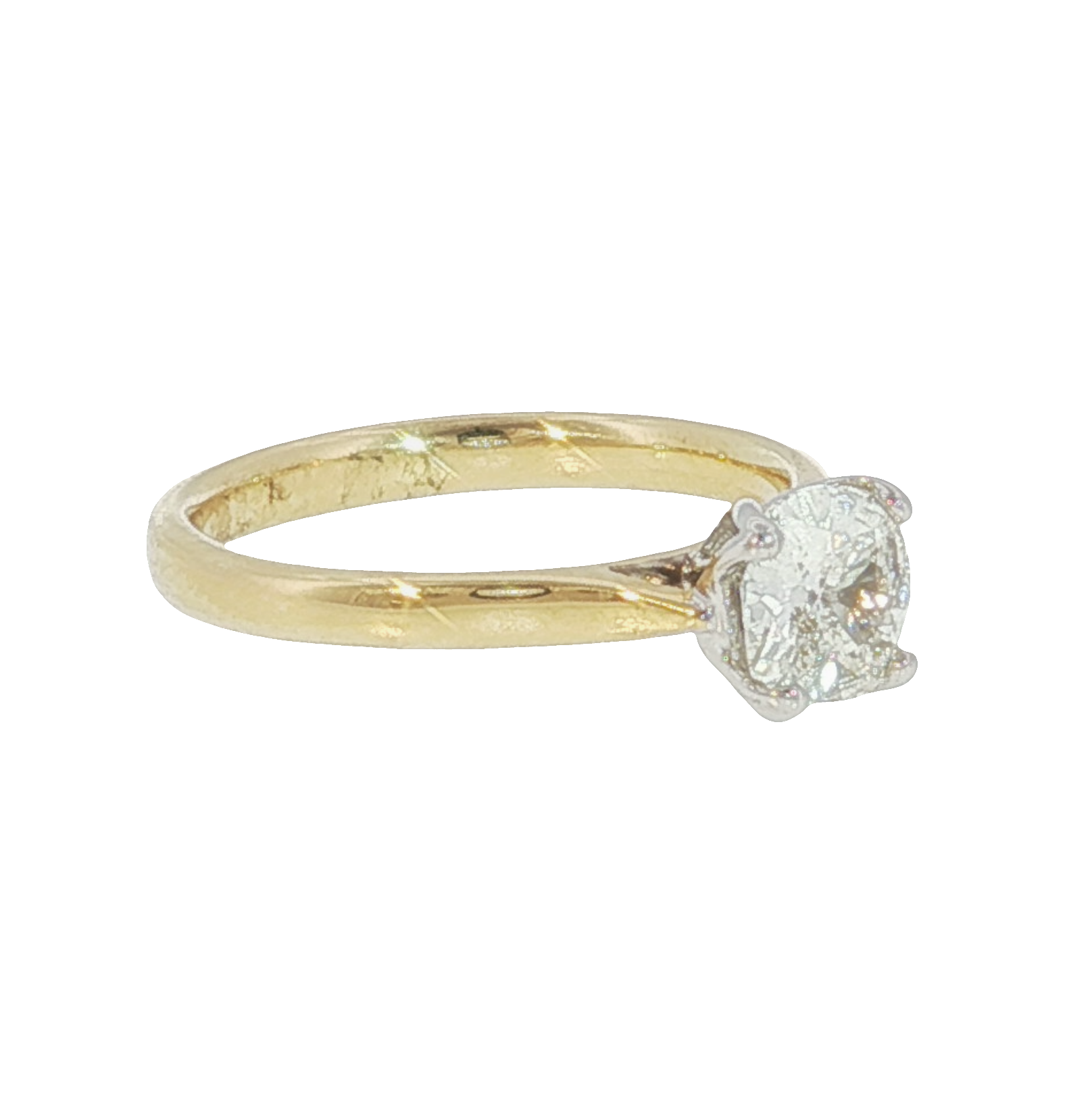 aa thornton Pre loved 18ct yellow gold single stone old brilliant cut claw set ring £3,795