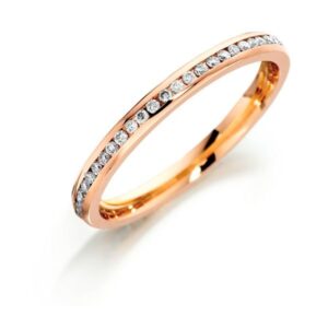 18ct Rose gold channel set diamond full eternity ring from AA Thornton Kettering