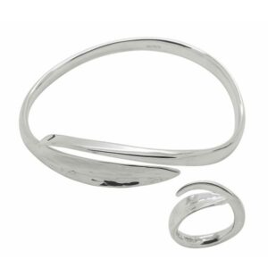 Silver Morgan bangle and ring