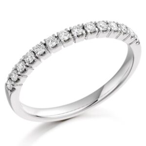 18ct white gold round brilliant cut diamond half eternity ring from AA Thornton Kettering Northants Northamptonshire