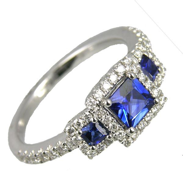 18ct white gold sapphire & diamond multi cluster ring £2,380 on Sally Thornton jewellery blog from Thorntons Jewellers Kettering Northampton