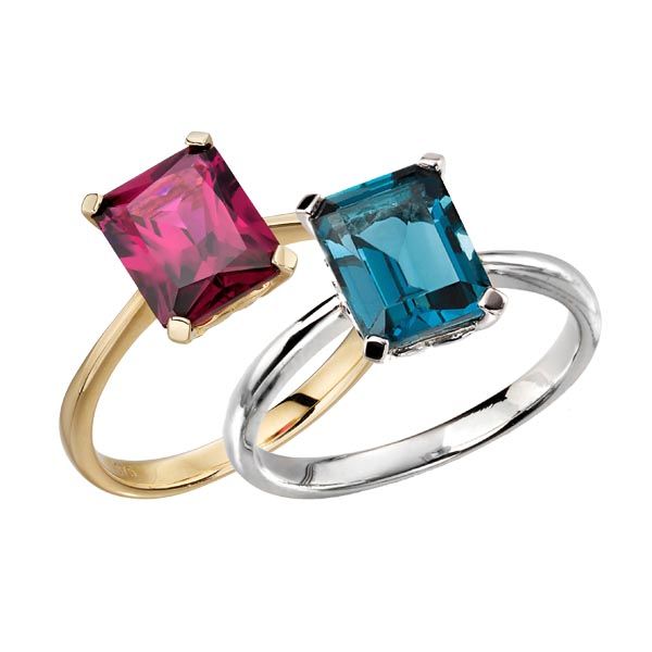 Brazilian garnet and London blue topaz cocktail rings on Sally Thornton jewellery blog from Thorntons Jewellers Kettering Northampton