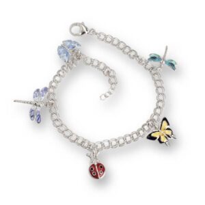 Enamel on Rhodium Plated Sterling Silver Insects Bracelet £180 Sally Thornton Jewellery blog on flying inspiration at thorntons jewellers kettering northampton