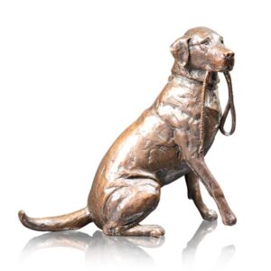 Bronze Limited edition Labrador with Lead from AA Thornton Jewellery Kettering Northampton