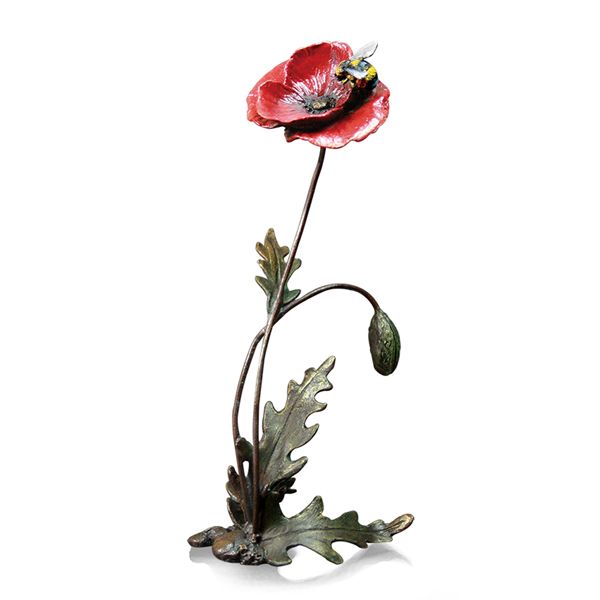 Limited edition Bronzw Poppy with Honey Bee from AA Thornton Jewellery Kettering Northampton