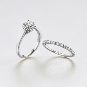 Matching diamond set wedding and engagement rings from AA Thornton Jeweller Kettering Northampton