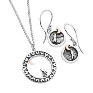 Moondance silver & gold pendant £115 & drop earrings £94 on Sally Thornton jewellery blog kettering northampton