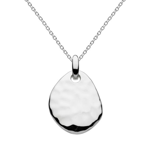 Silver hammered pebble necklace from AA Thornton Jeweller Kettering Northampton