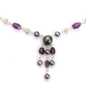 Dower & Hall waterlily necklace Amethyst and pearl necklace On Sally Thornton Jewellery blog from Thorntons Jewellers Kettering Northampton
