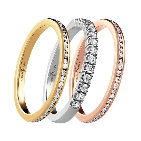 diamond set eternity rings from Thorntons Jewellers Kettering Northampton