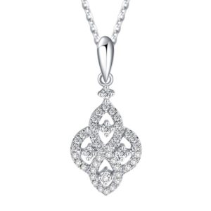 18ct gold diamond lozenge pendant on a necklet £805 our ref 97825 on 90992 from thornton jeweller diamond jewellery collection in Kettering Northampton