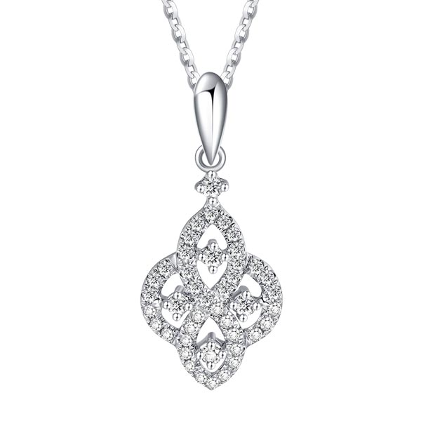 18ct gold diamond lozenge pendant on a necklet £805 our ref 97825 on 90992 from thornton jeweller diamond jewellery collection in Kettering Northampton