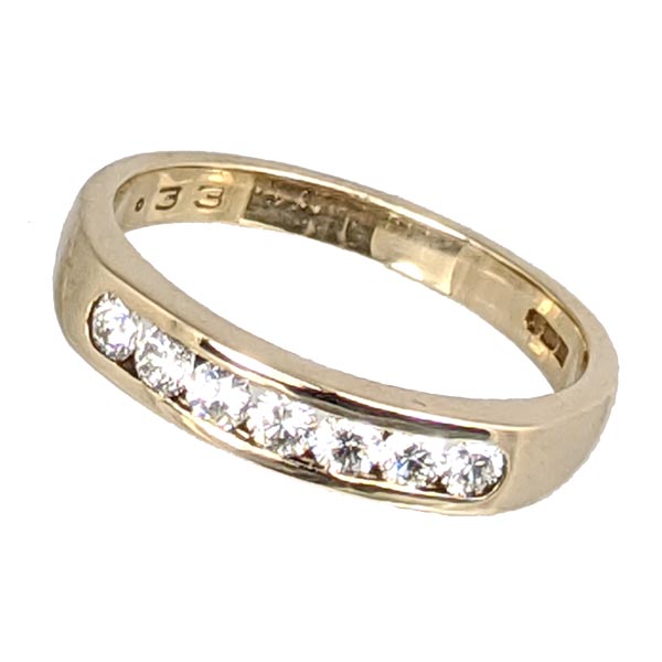 99302 £452 Second Hand 9ct Yellow Gold Dia Half Eternity Ring from Thorntons Jewellers Jewellery Collection in Kettering Northampton