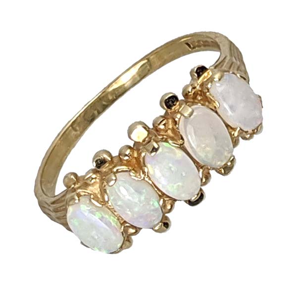 99386 £95 Second Hand 9ct 5 Stone Opal Ring from Thorntons Jewellers Jewellery Collection in Kettering Northampton