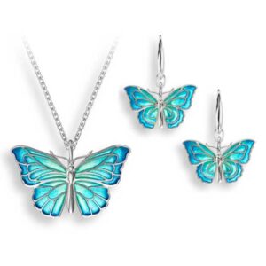 Blue butterfly pendant £190 & earrings £162 from Sally Thorntons jewellery Blog at AA Thornton Jeweller Kettering Northampton