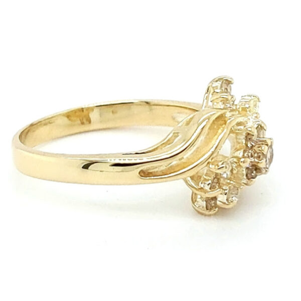 Pre Loved 14ct Gold Diamond Cluster Ring