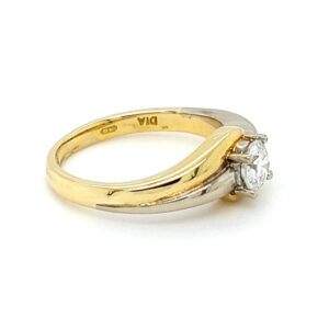 Pre Loved18ct Bi Colour 0.40ct Diamond Ring