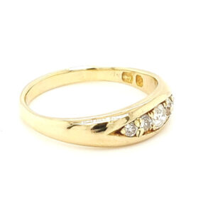 Preloved Victorian 18ct 0.35ct 5 Stone Diamond Ring
