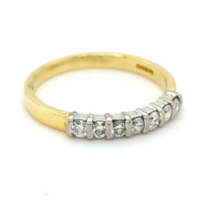 Pre Loved 18ct Gold Diamond Half Eternity Ring
