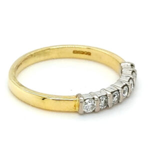 Pre Loved 18ct Gold Diamond Half Eternity Ring