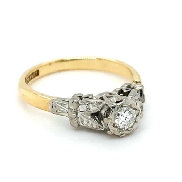Pre Loved 18ct Gold & Platinum Diamond Ring