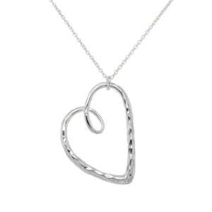 Silver swirly textured heart pendant on a chain £60 from Sally Thorntons Jewellery blog at AA Thornton Jeweller Kettering Northampton