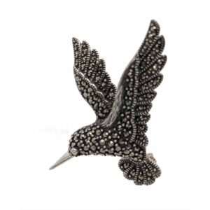 Sterling silver marcasite bird brooch £85 from Sally Thornton jewellers blog on bird jewellery Thorntons jeweller Kettering Northampton