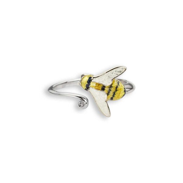 Yellow Enamel Bee Ring