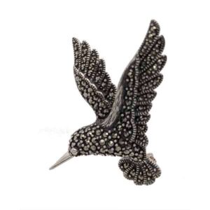Sterling Silver Marcasite Bird Brooch