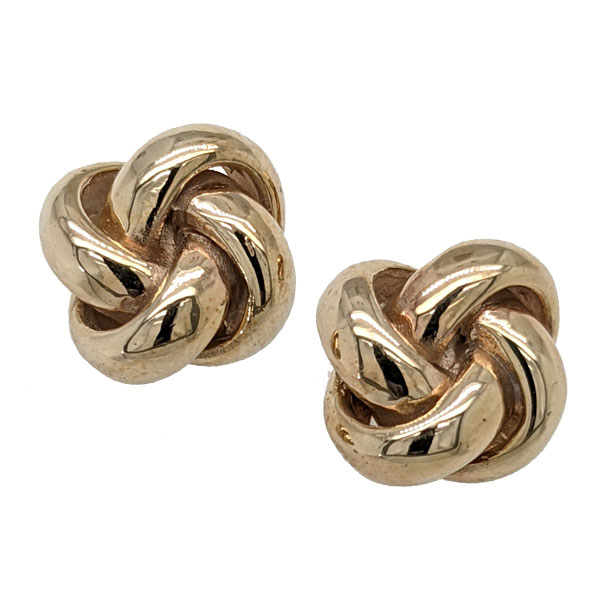 9ct pre loved heavy knot stud earrings £275 ref 100424 from Sally Thornton Jewellery Blog on Knots from Thorntons Jewellers Kettering Northampton