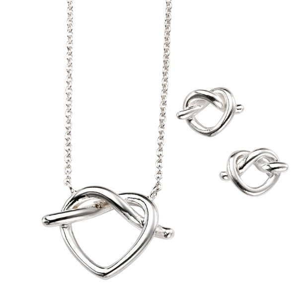 Silver knotted heart pendant £29 & earrings £15 from Sally Thornton Jewellery Blog on Knots from Thorntons Jewellers Kettering Northampton