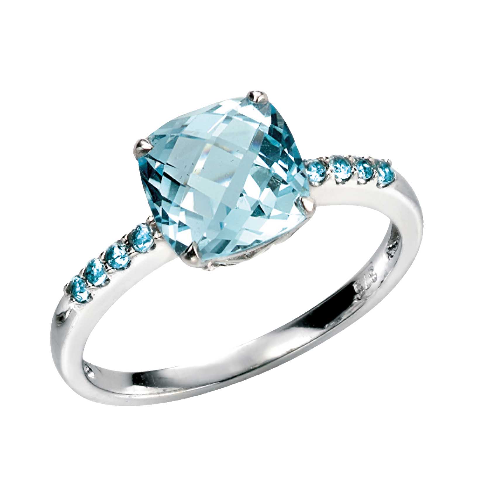 9ct white gold sky blue topaz ring on Sally Thorntons jewellery blog from AA Thornton Kettering Northampton 