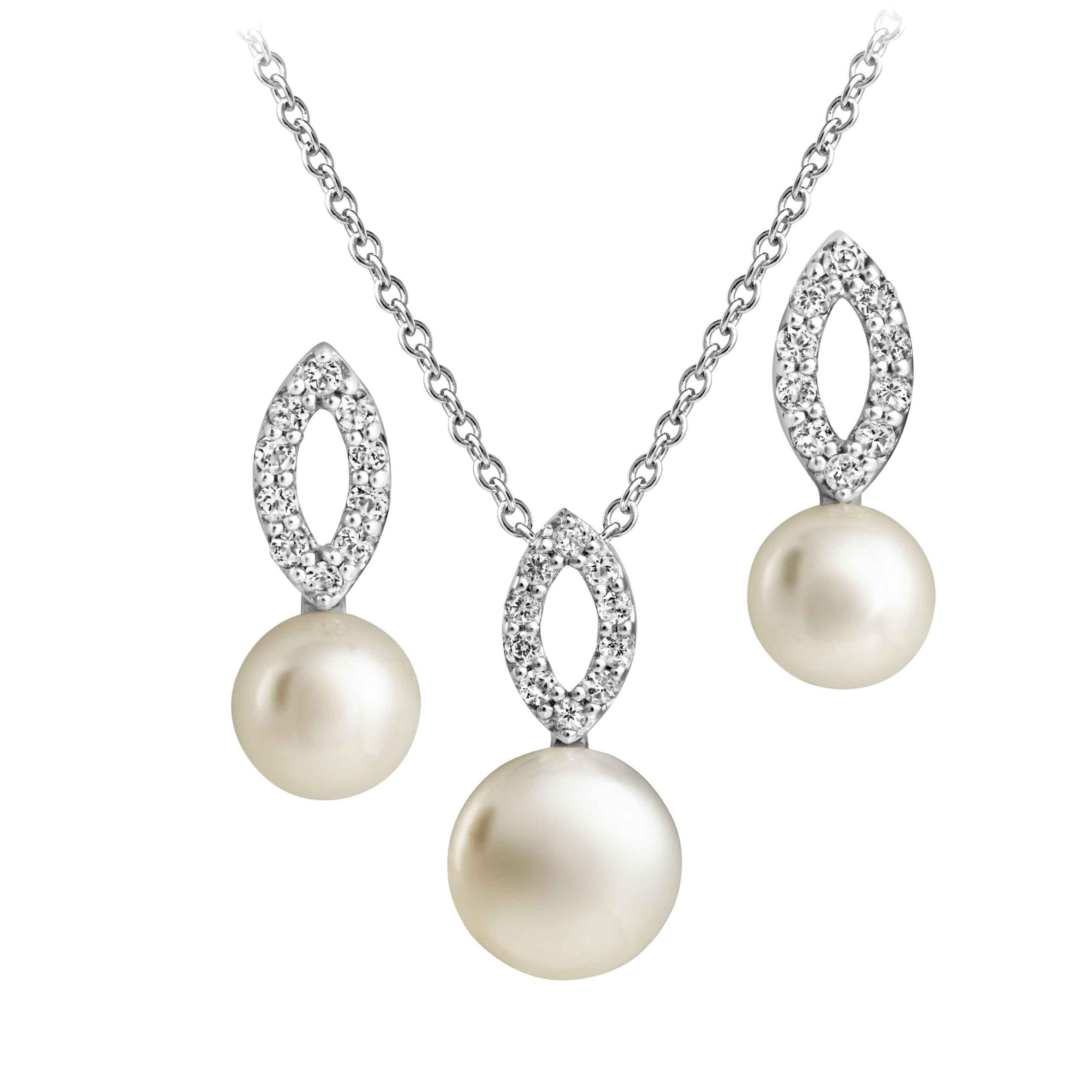 Pearl open cluster pendant and earring on Sally Thorntons jewellery blog from AA Thornton Kettering Northampton 