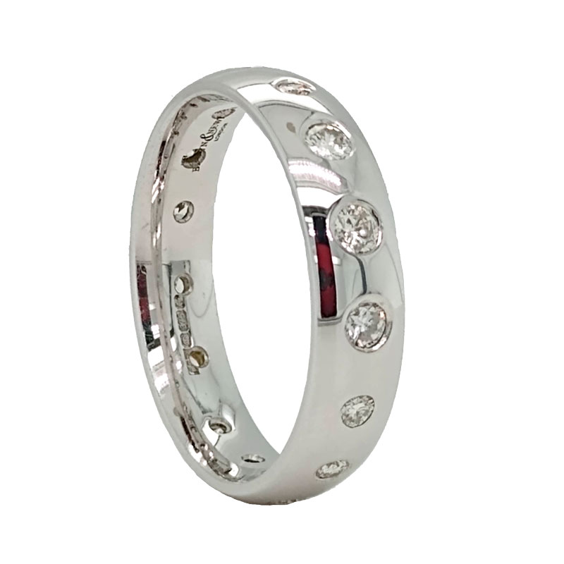 Diamonds set into a new wedding ring Sally Thorntons Jewellery blog on Design from Thornton Jeweller Kettering Northampton