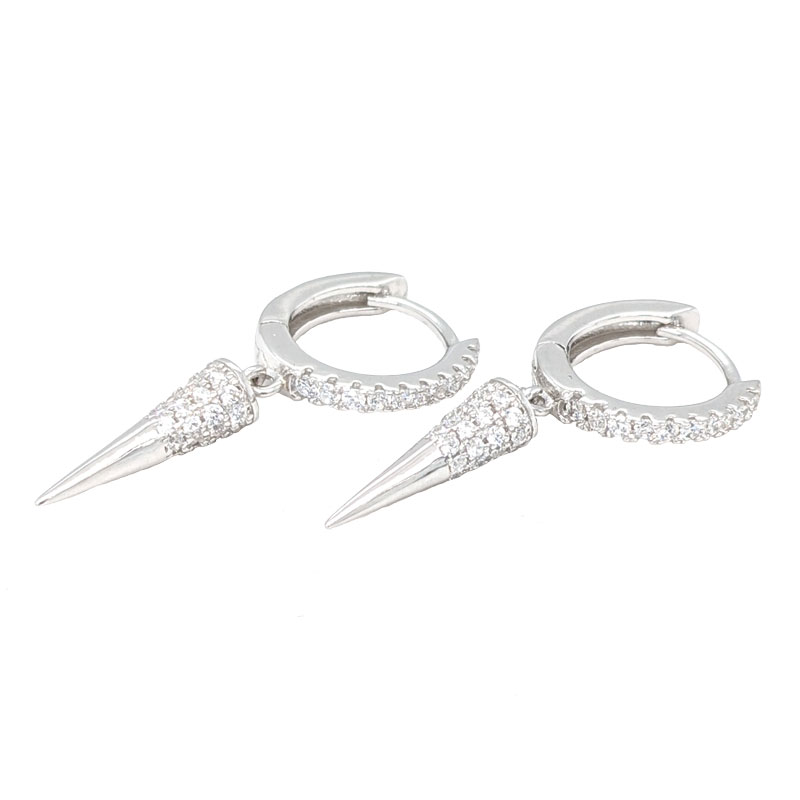 Silver and CZ spike earrings £48 Sally Thorntons blog on earrings from Thornton Jeweller Kettering Northampton