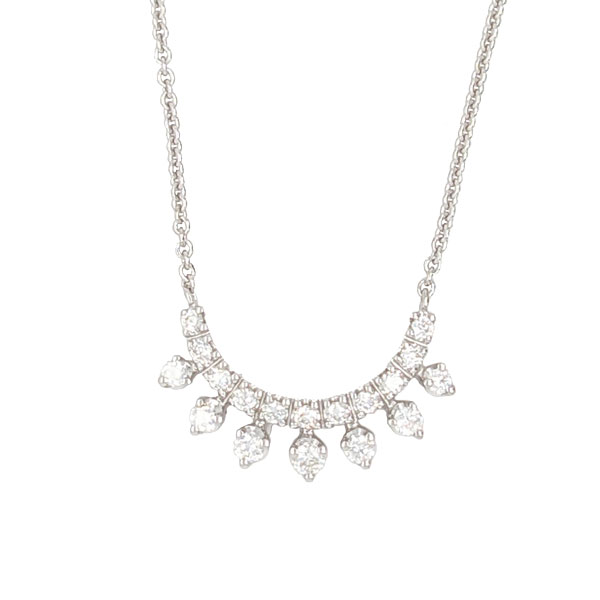 9ct white gold vintage style fringed diamond droplet necklace £555 our ref 103211 from Sally Thorntons blog at AA Thornton Jeweller Kettering Northampton