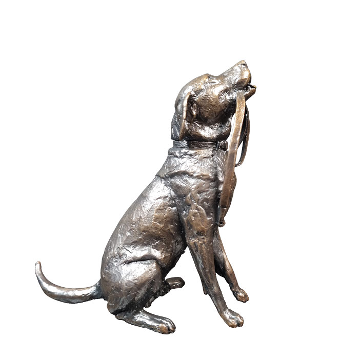 Bronze Labrador with a lead £195 on Sally Thorntons Jewellery Blog from AA Thornton jeweller Kettering Northampton