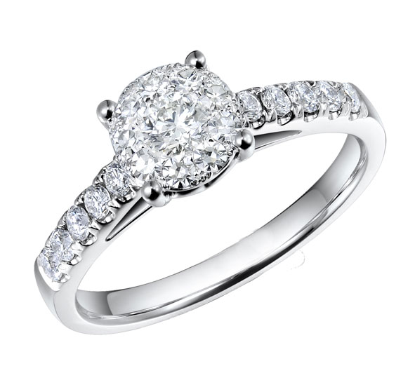 Platinum diamond multi cluster ring £1,845 from Sally Thorntons blog at AA Thornton Jeweller Kettering Northampton