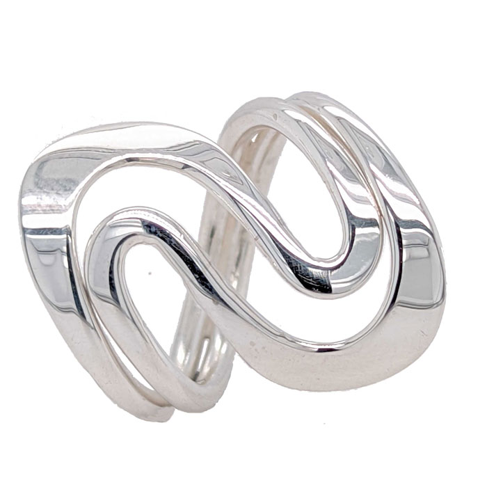 Sterling Silver double s shaped ring £48 ref 104288 on the blog on Historical rings by Sally Thornton from Thorntons Jewellers Kettering Northampton