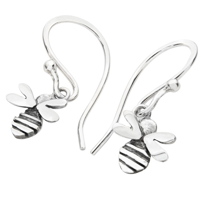 Silver Bee earrings £32 from Sally Thorntons Jewellery blog from AA Thornton jeweller Kettering Northampton 