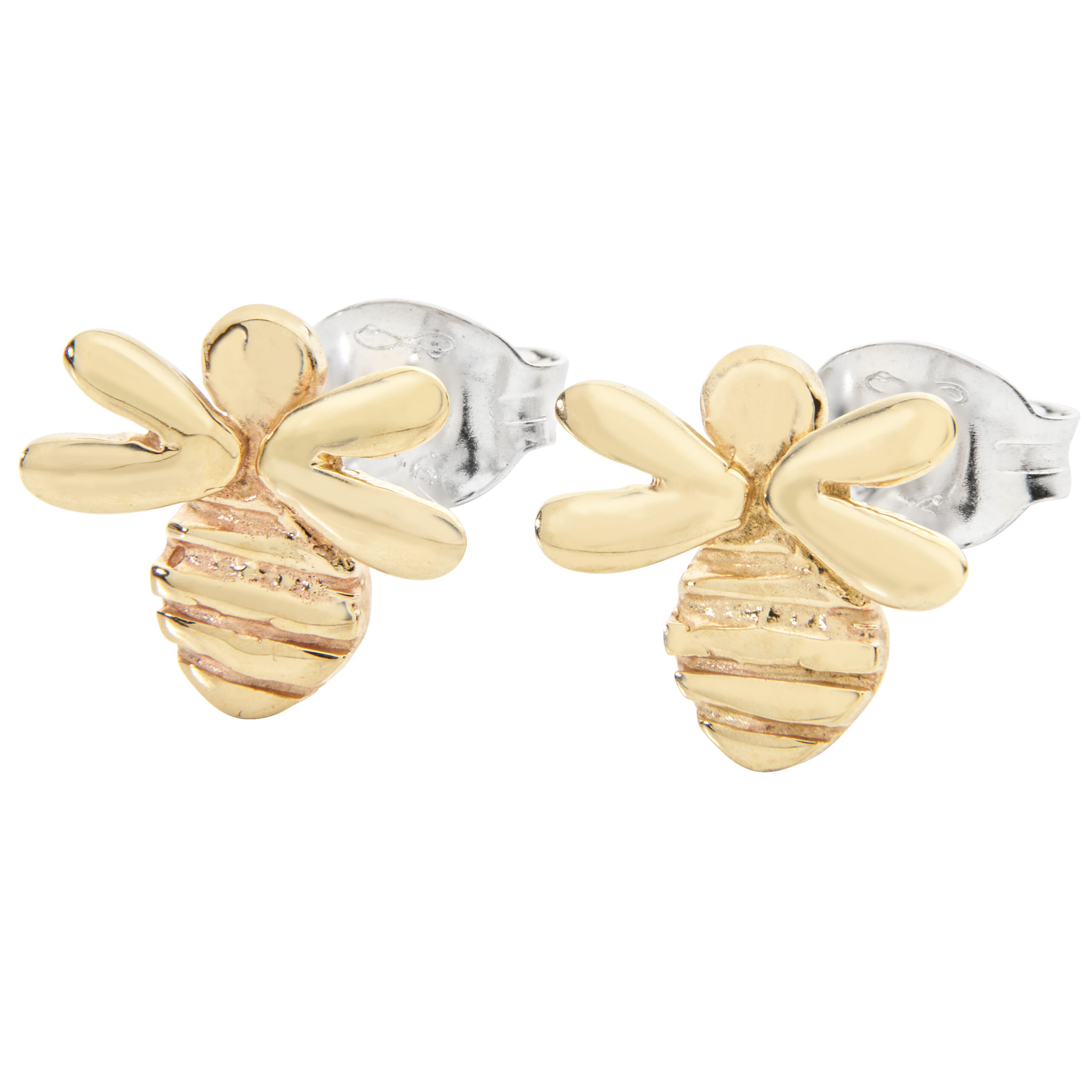Silver and gold Bee earrings £86 from Sally Thorntons Jewellery blog from AA Thornton jeweller Kettering Northampton 