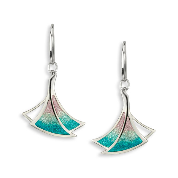 Silver enamel kite earrings £139